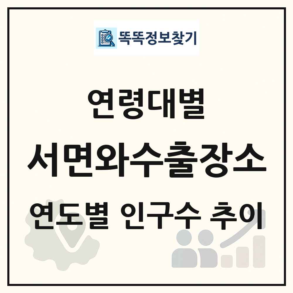서면와수출장소 생애주기별 인구수 링크 그림
